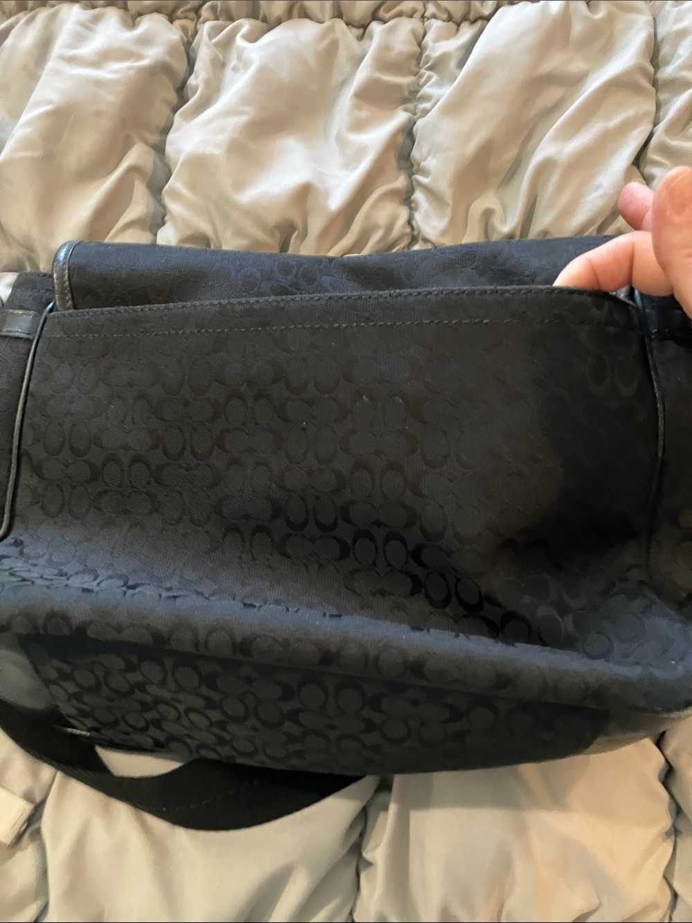 Coach Black Signature Messenger Crossbody Bag - Picture 10 of 13